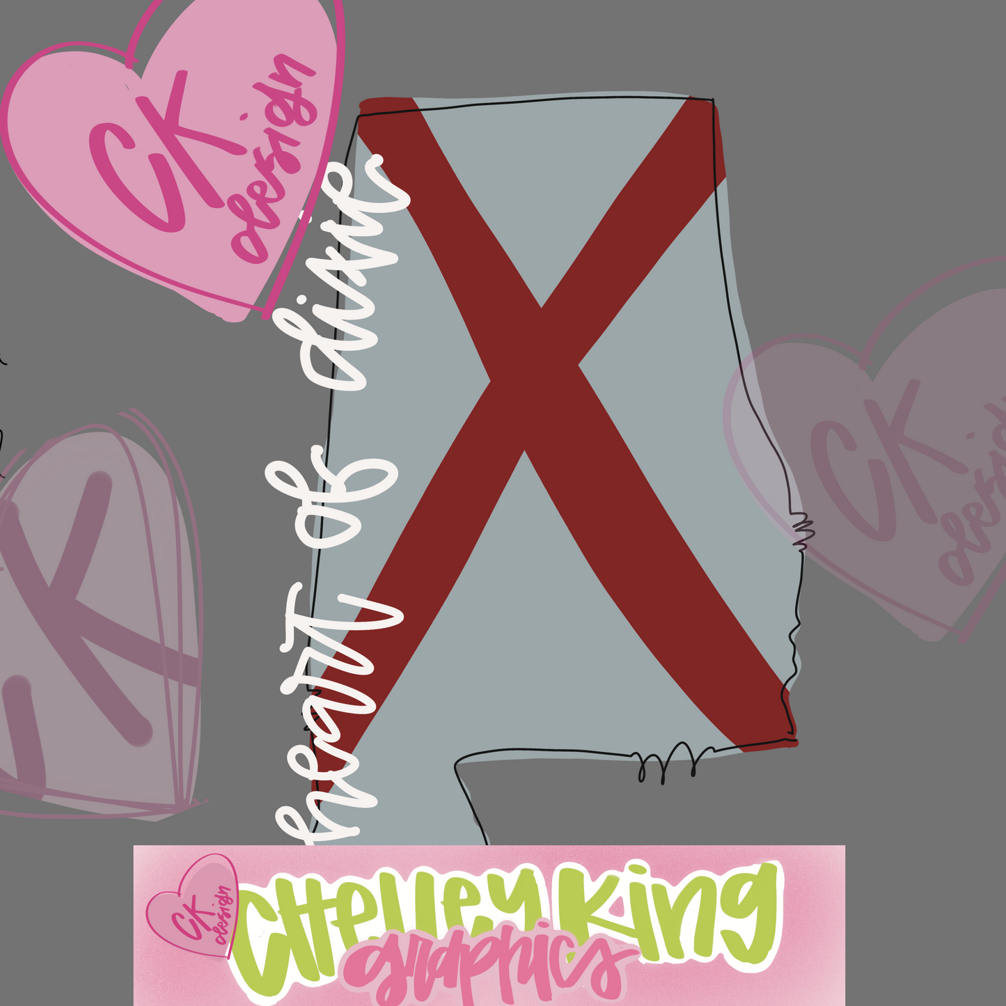 Heart of Dixie Alabama state flag hand lettered instant digital download PNG for DTG perfect for all of your print needs! Images are 300 dpi and are made for dtg for all of your shirts, cups, bags, mugs, wall art etc.