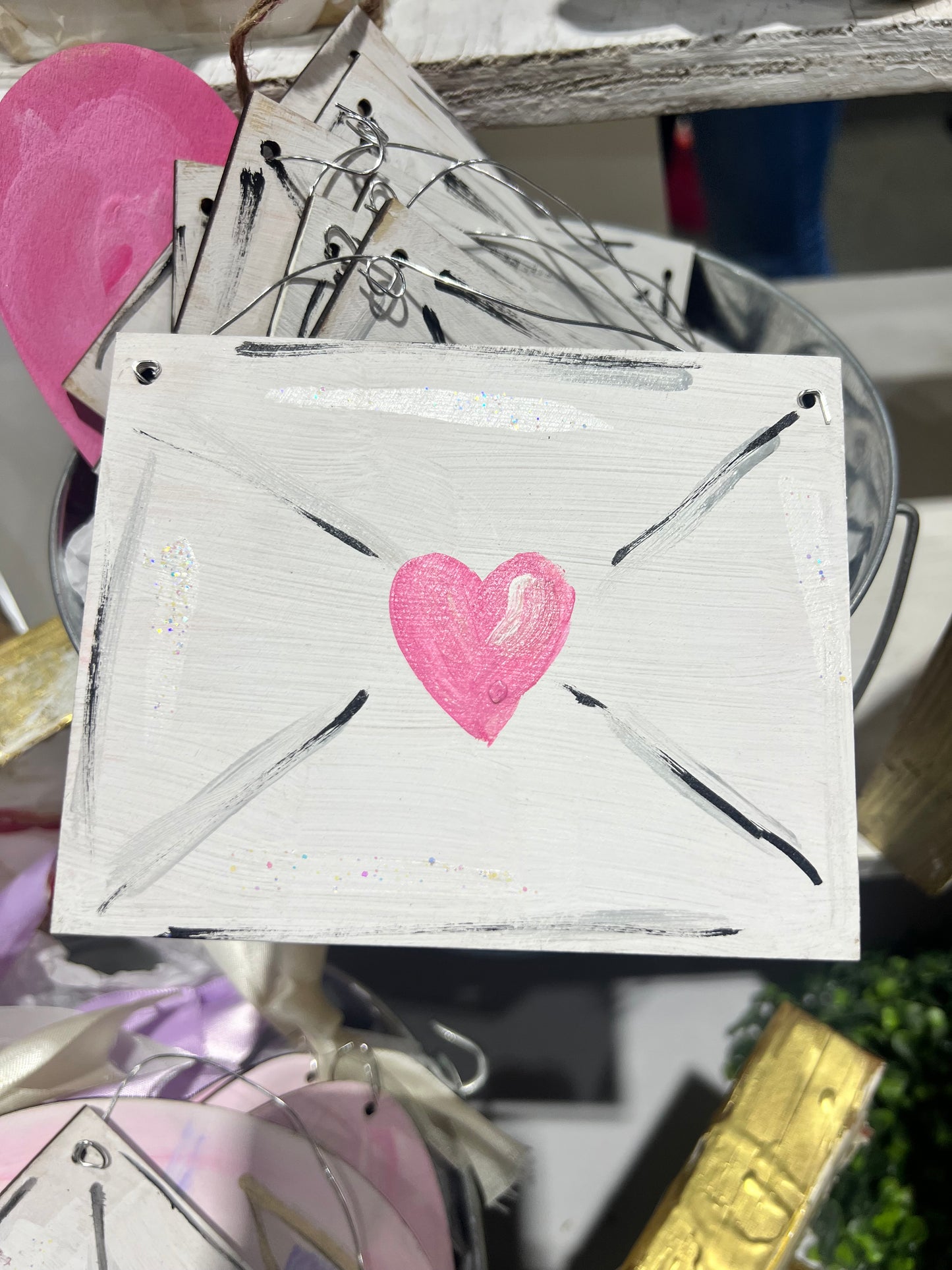 White Heart Envelope