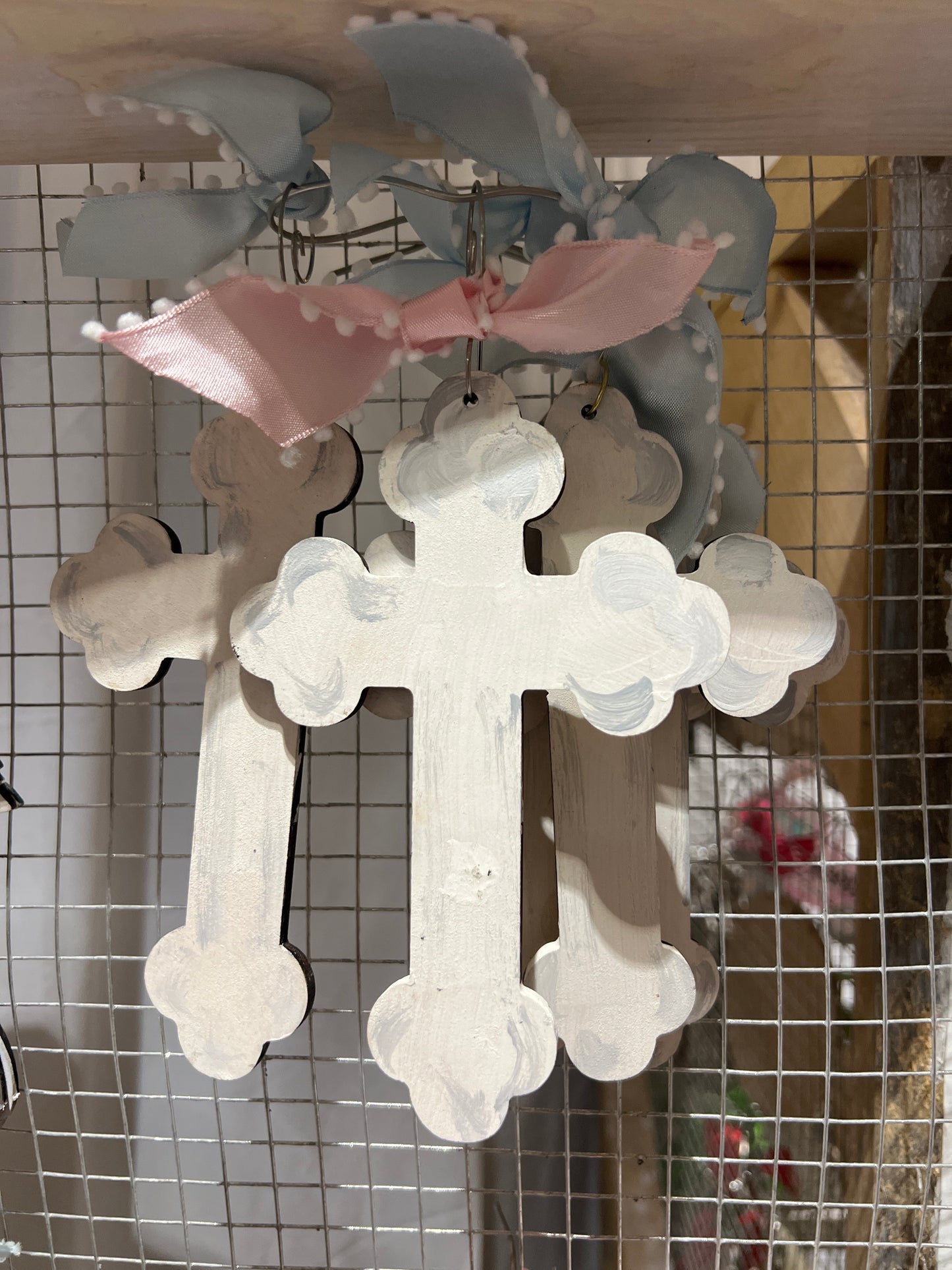 White Cross Ornament