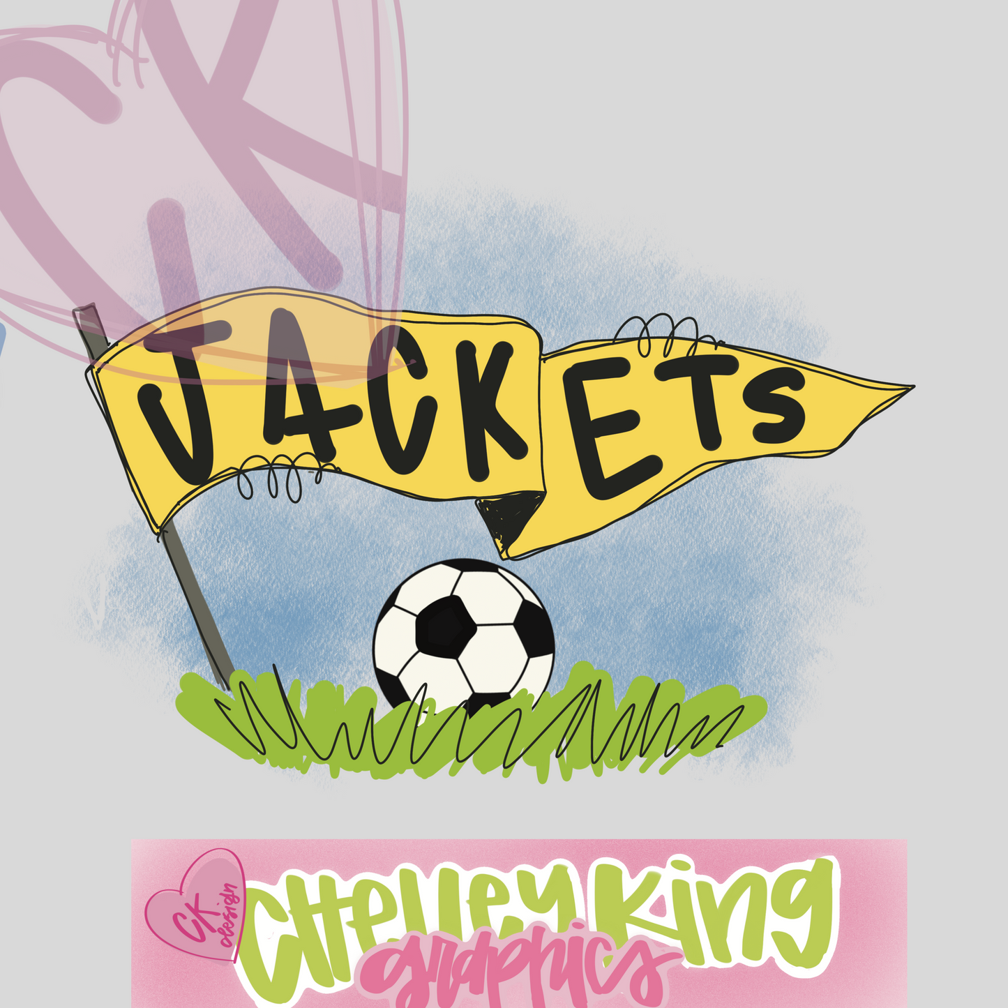 Custom Mascot, team, or school pennant hand lettered you pick words! dtg png design file:)