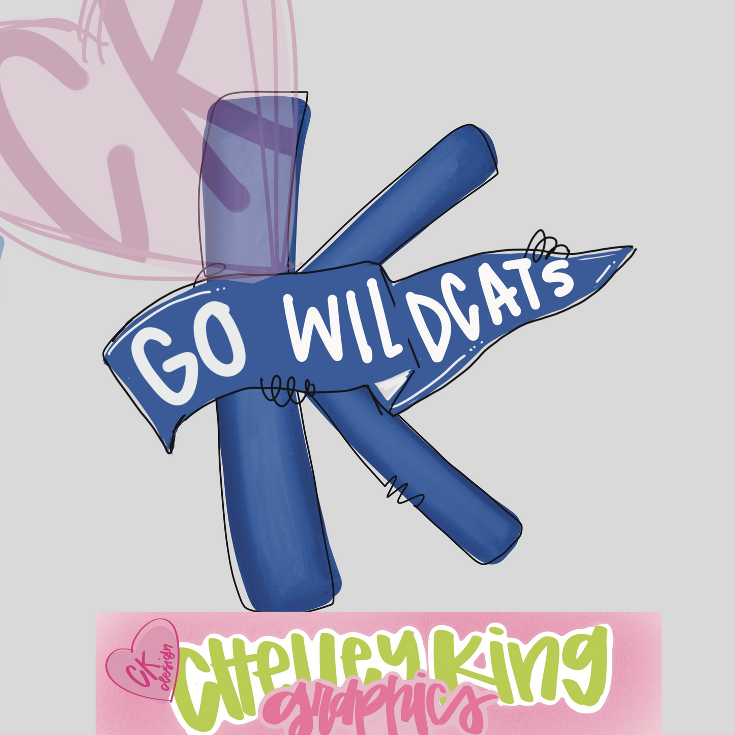 Custom letter pennant mascot team hand drawn preppy team spirit dtg png design