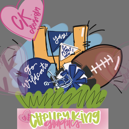 Hand drawn Wildcats Mascot instant digital download PNGs perfect for all of your print needs!&nbsp; Images are 300 dpi and are made for dtg for all of your shirts, cups, bags, mugs, wall art etc.