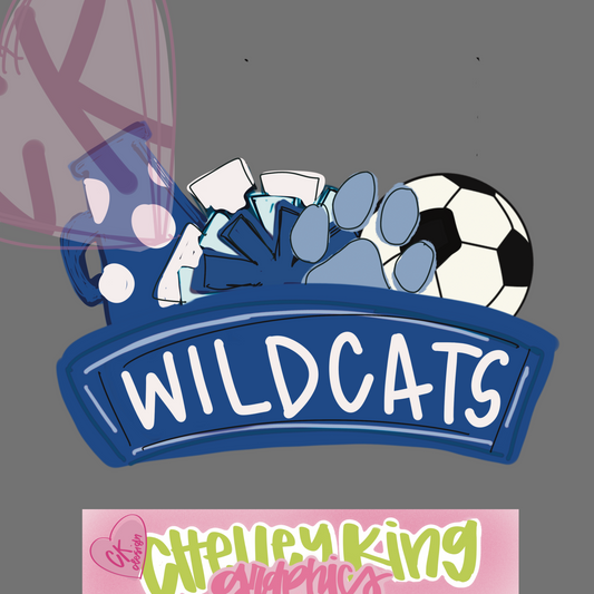 Custom cheer football, soccer, baseball etc. lettered word art mascot, school, team or more! dtg png design!:) 
