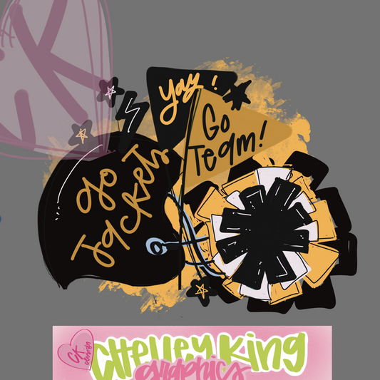 Custom cheer football, soccer, baseball etc. lettered word art mascot, school, team or more! dtg png design!:) 