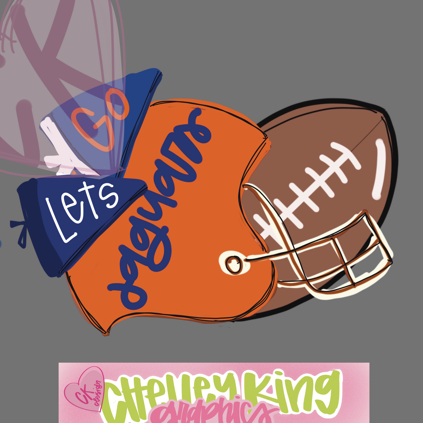 Custom cheer football, soccer, baseball etc. lettered word art mascot, school, team or more! dtg png design!:) 