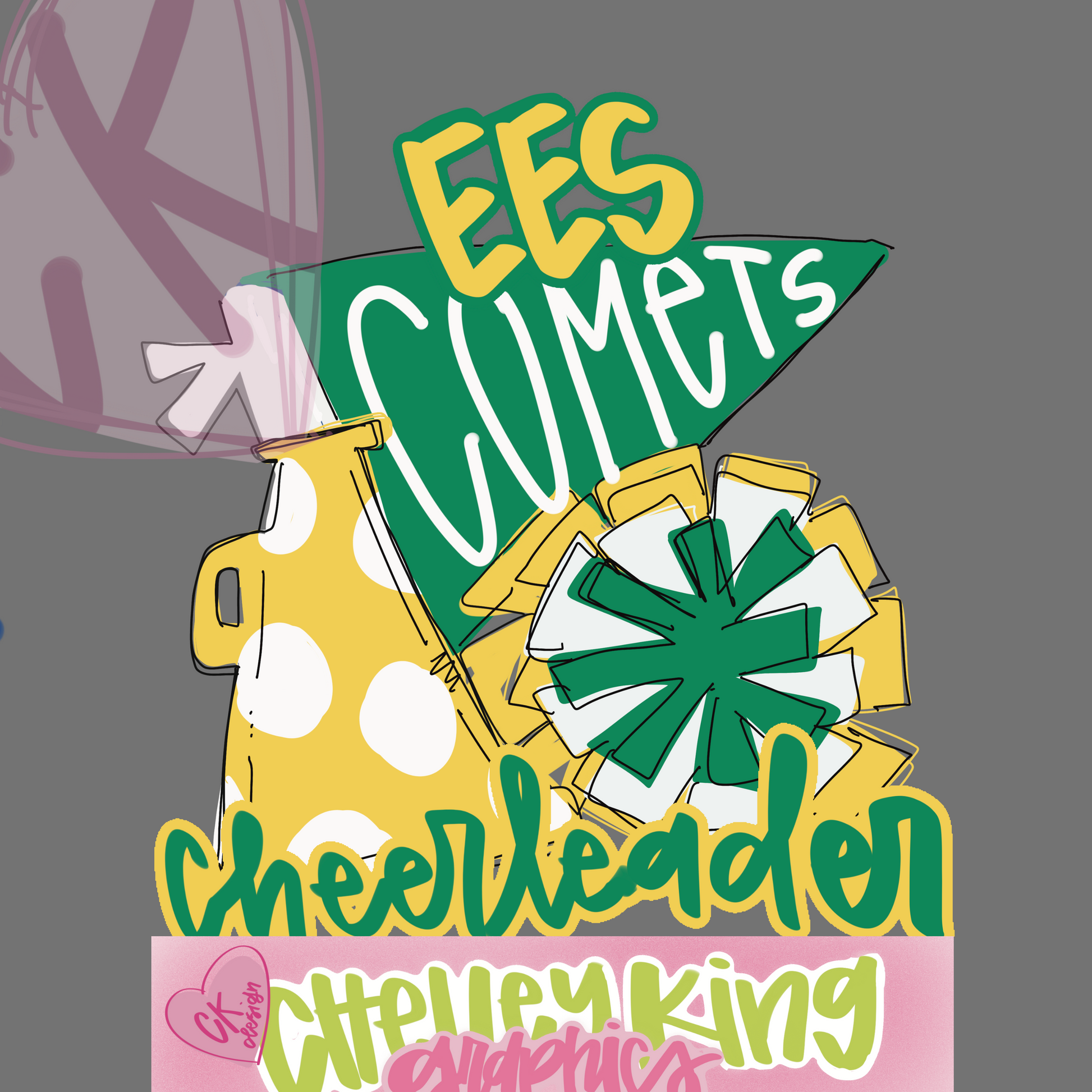 Custom cheer lettered word art mascot, school, team or more!  dtg png design!:) 