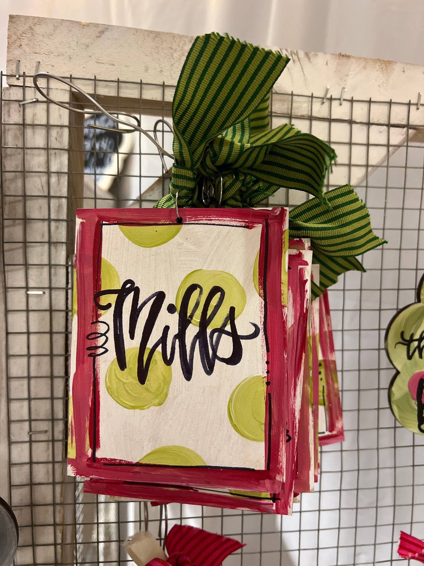 Rectangle Polkadot Ornament