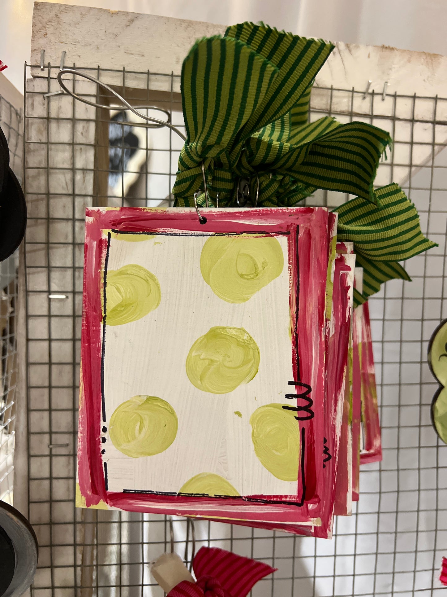 Rectangle Polkadot Ornament