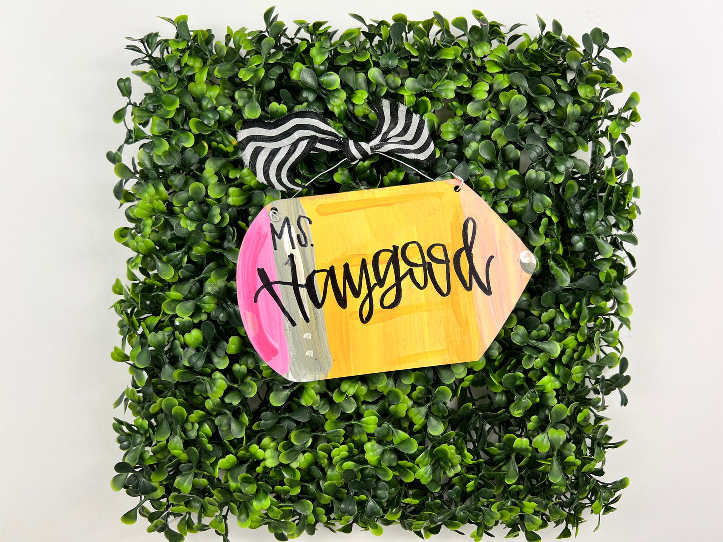 Yellow Pencil Ornament