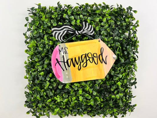 Yellow Pencil Ornament