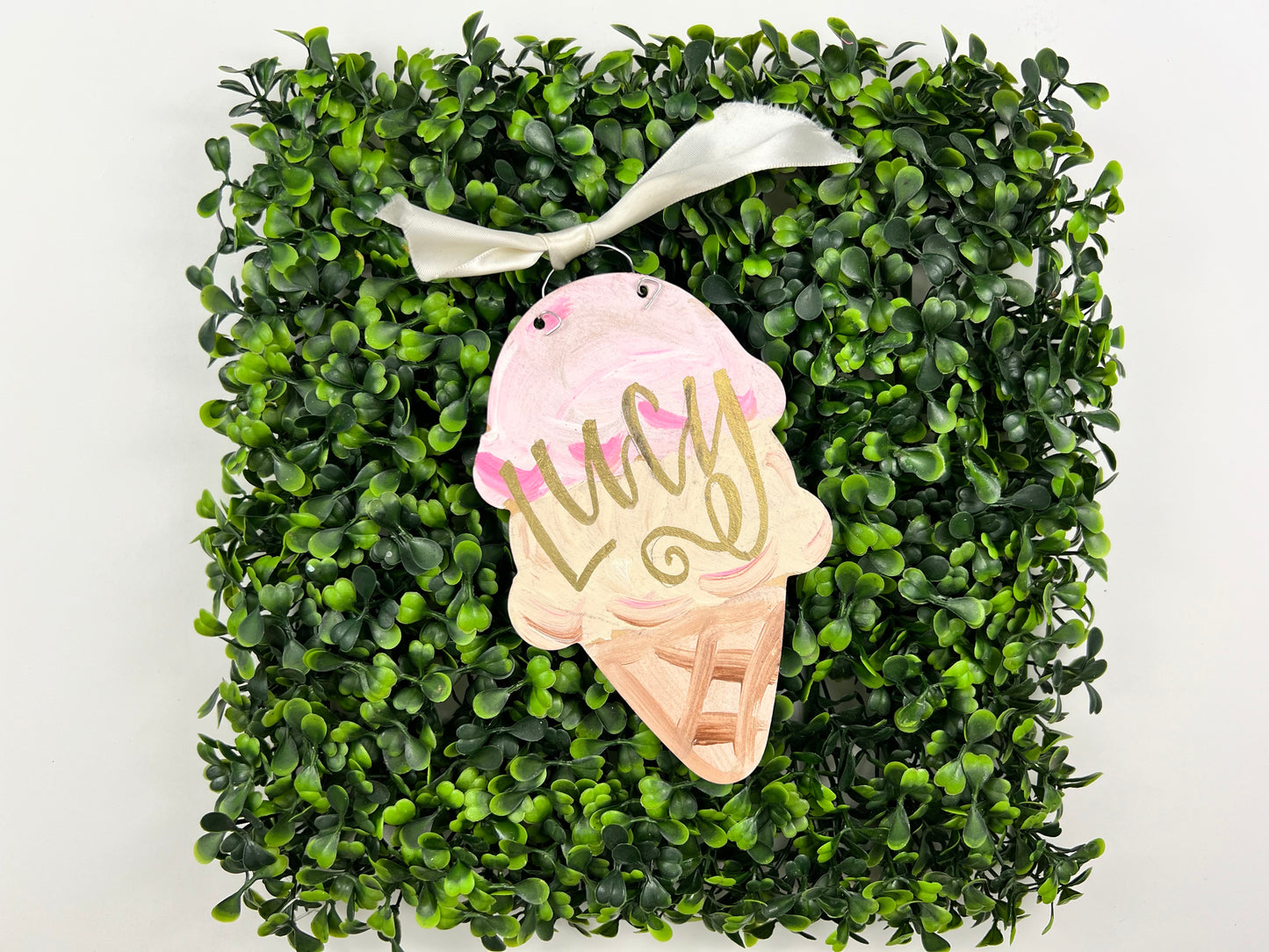 Pink Icecream Cone Ornament