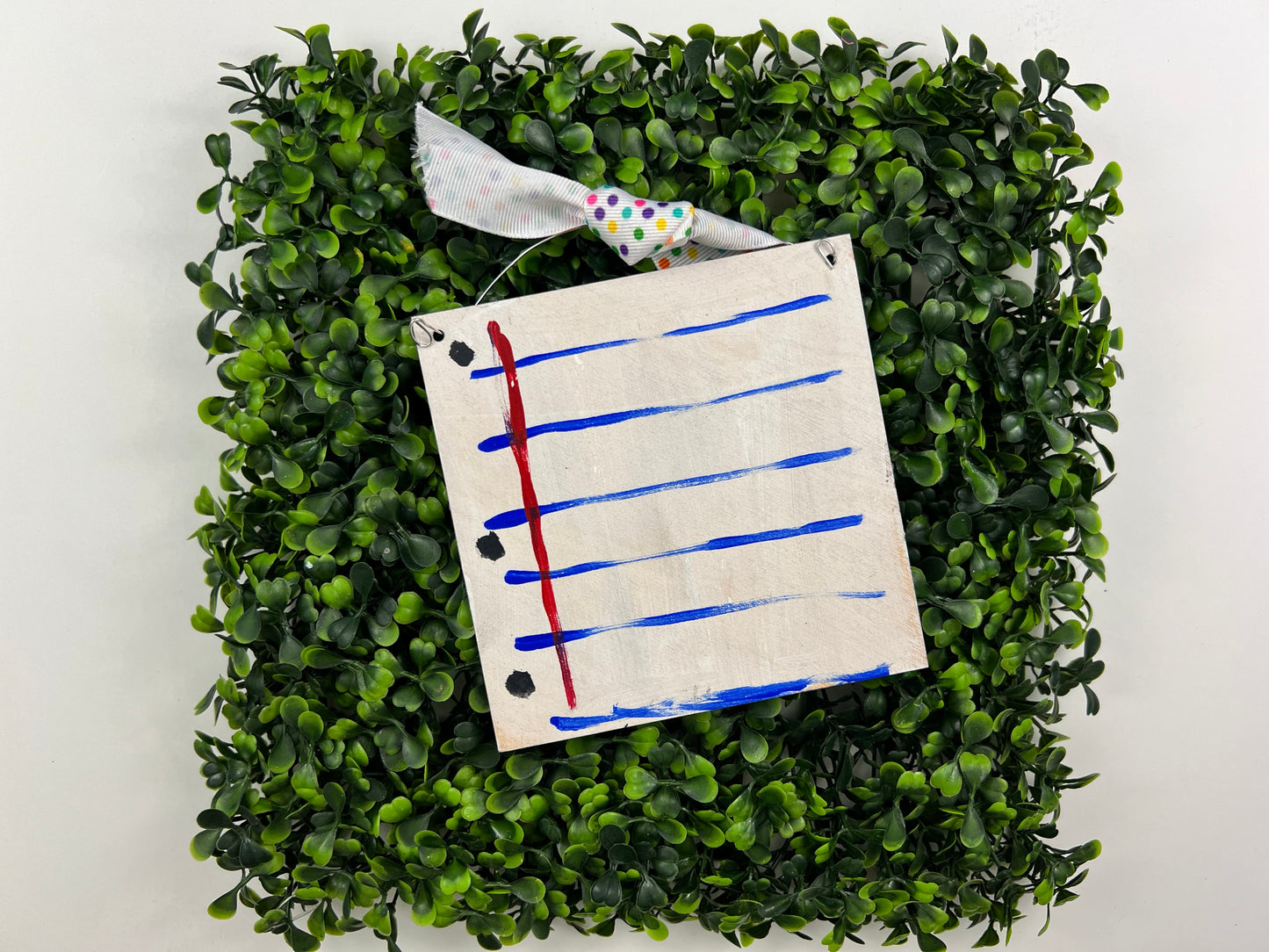 White Notebook Paper Ornament