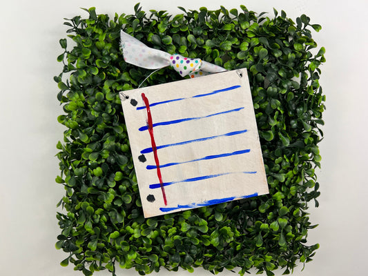 White Notebook Paper Ornament