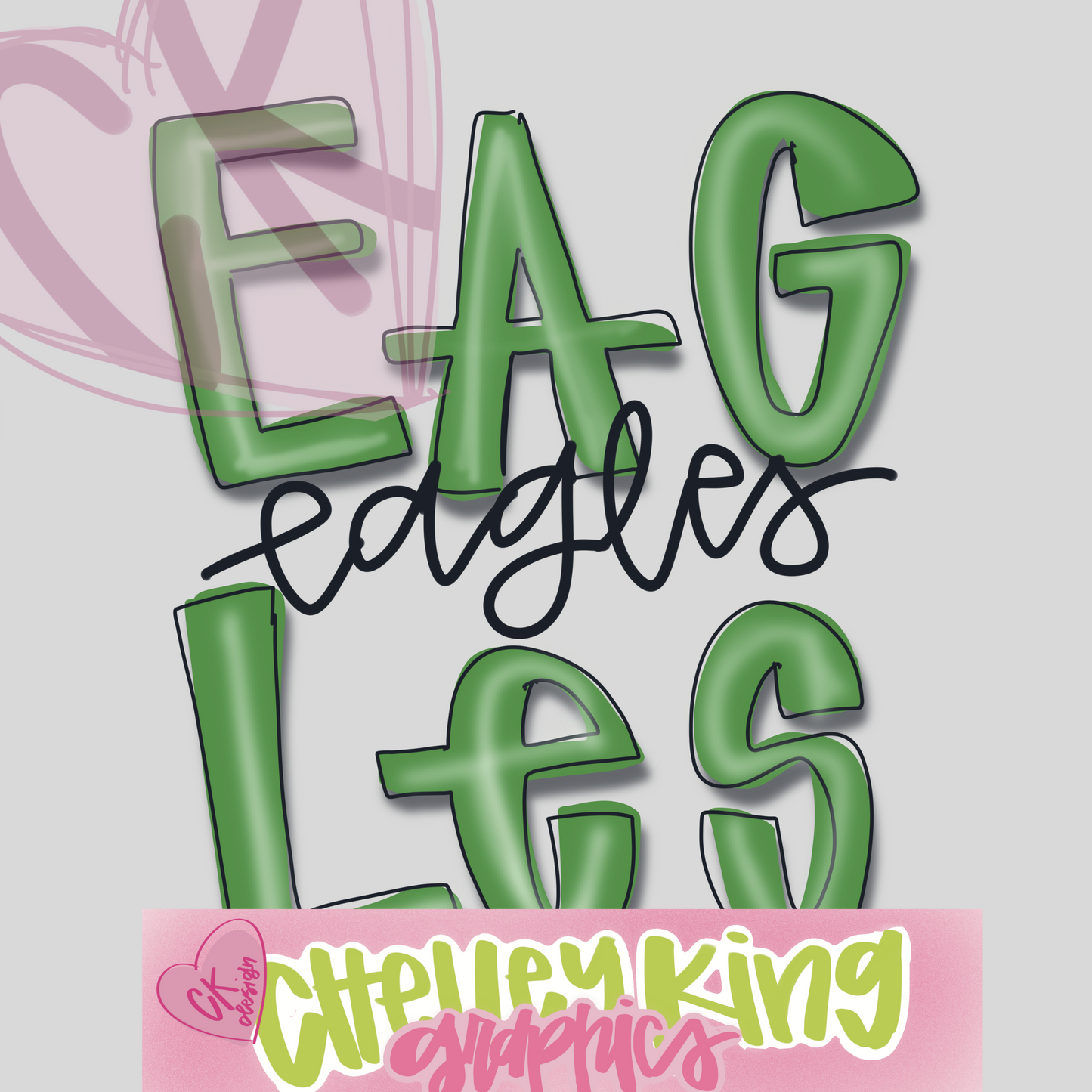 Custom Mascot, team, or school hand lettered design