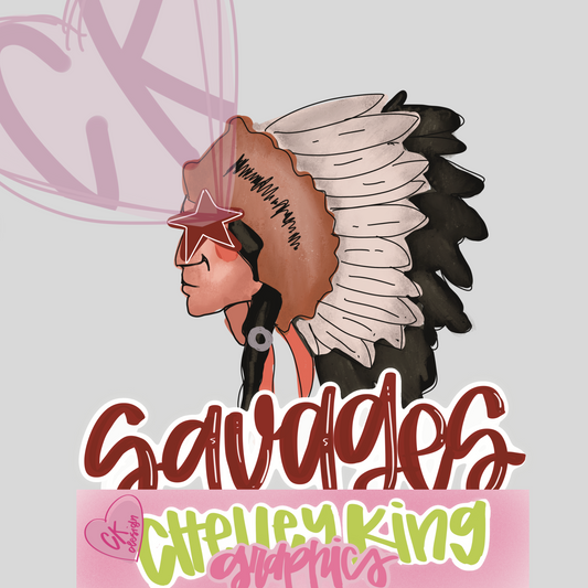 Custom Mascot and colors hand drawn dtg png design