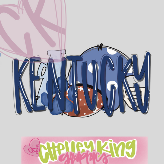 Custom mascot or team fun and preppy football cheer design hand drawn and lettered DTG PNG design