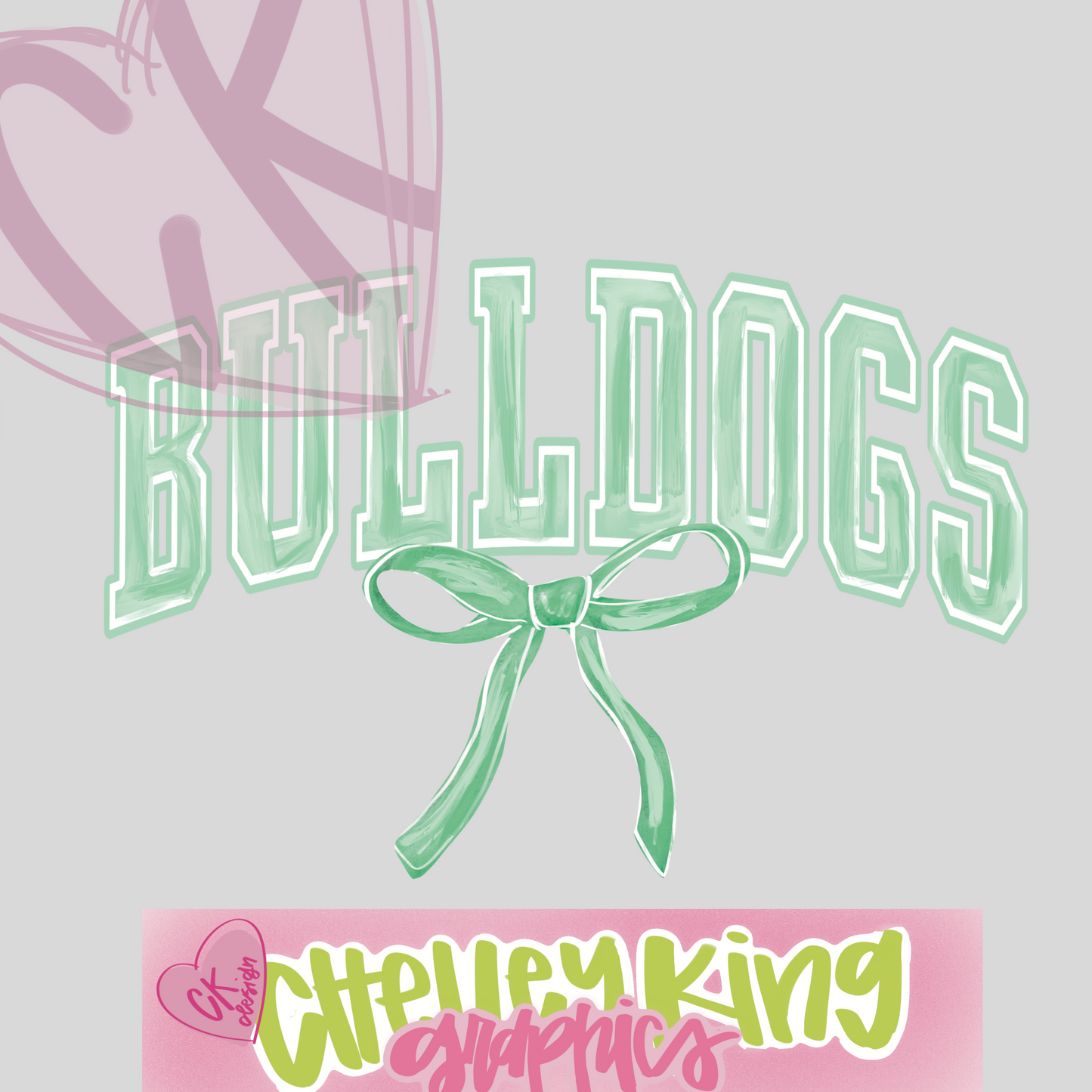 Custom fun and preppy coquette bow mascot dtg png design