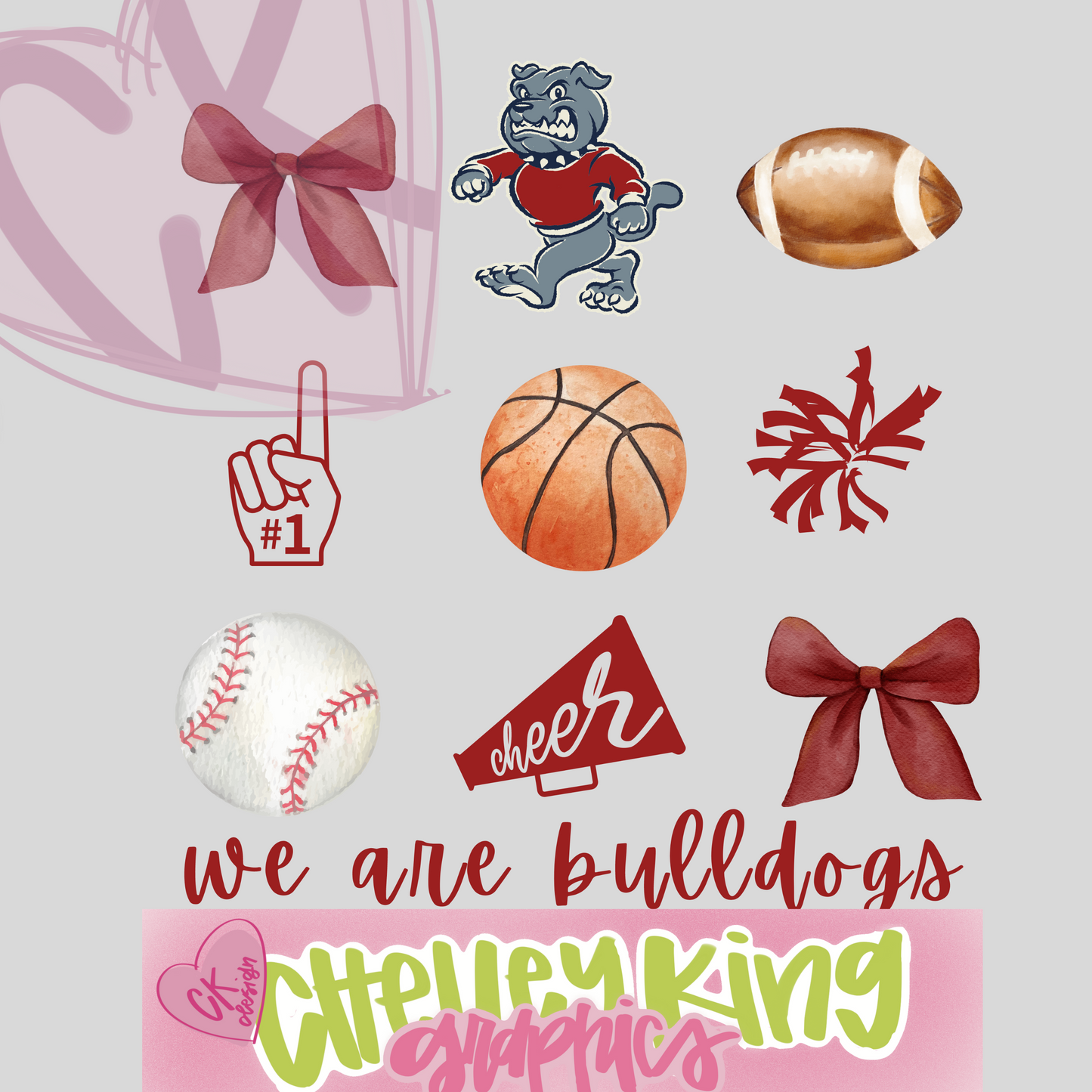 Custom WE ARE Mascot, team, or school coquette bow design DTG PNG design